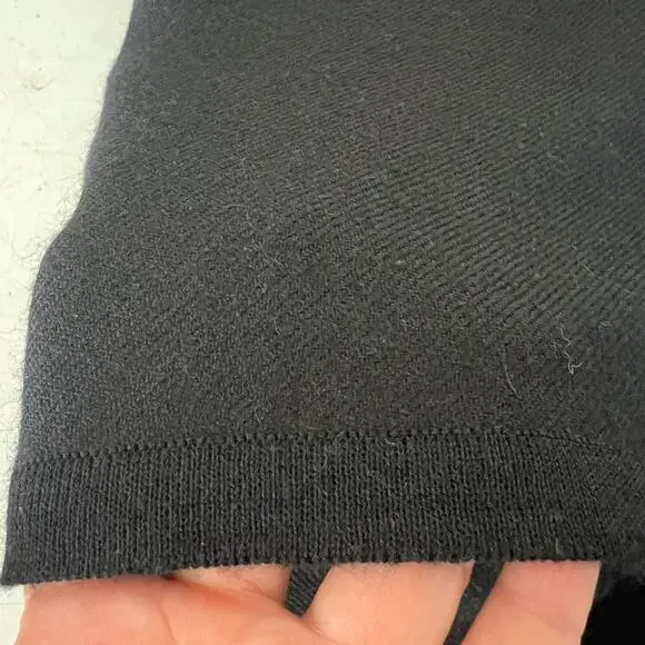 Cuyana Women's Size S M 100% Baby Alpaca Lagenlook Oversized Turtleneck Black